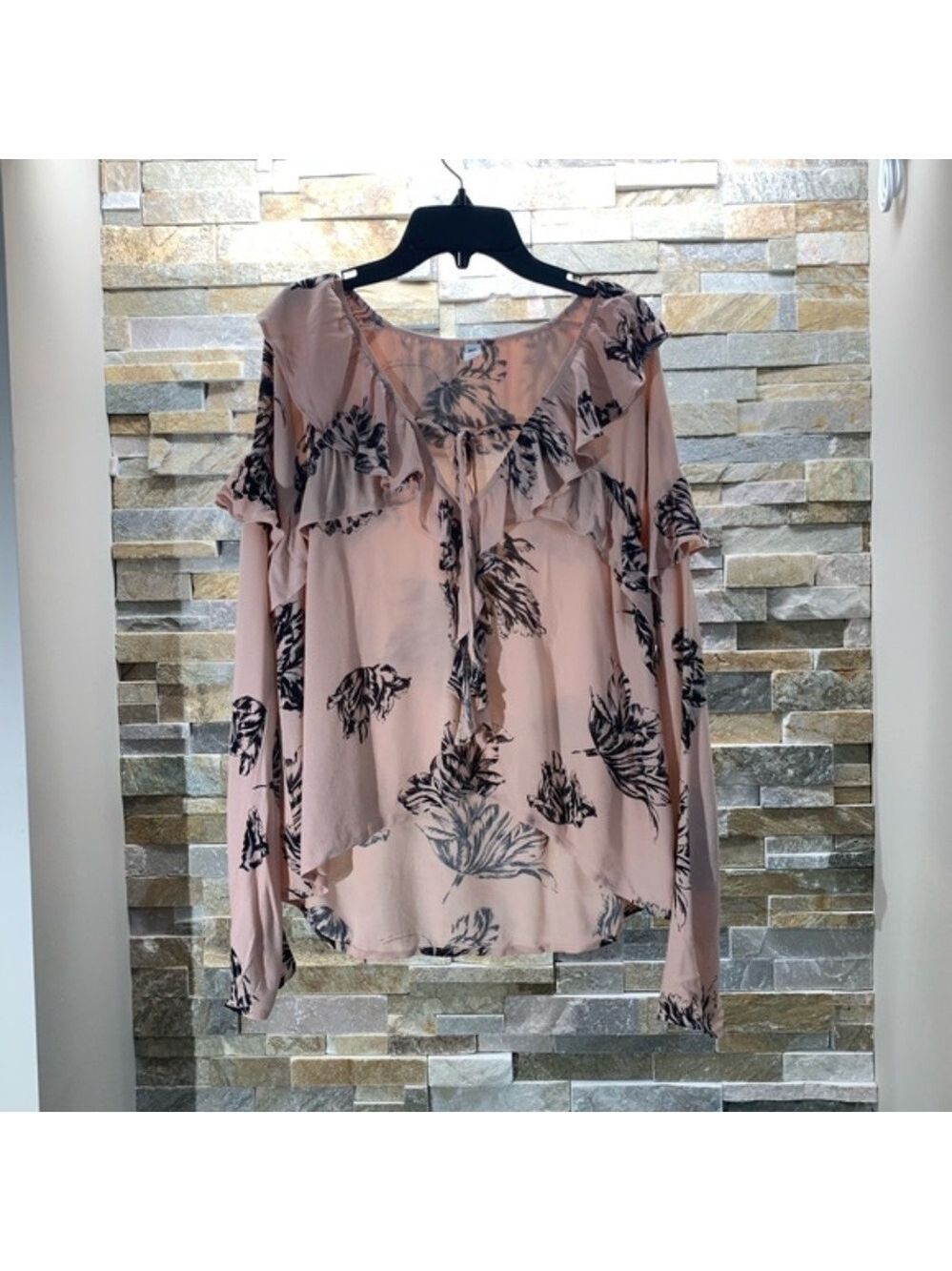 BP. - Print Ruffle Top - Picture 2 of 5